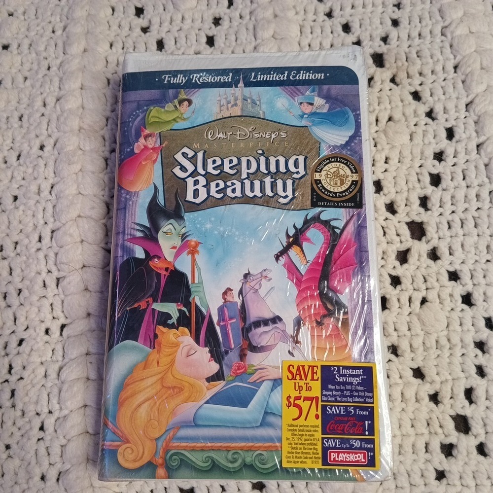 Disney Sleeping Beauty VHS Tape 97 Ultra Rare Playskool Kmart 9511 Sealed 1 Of 1